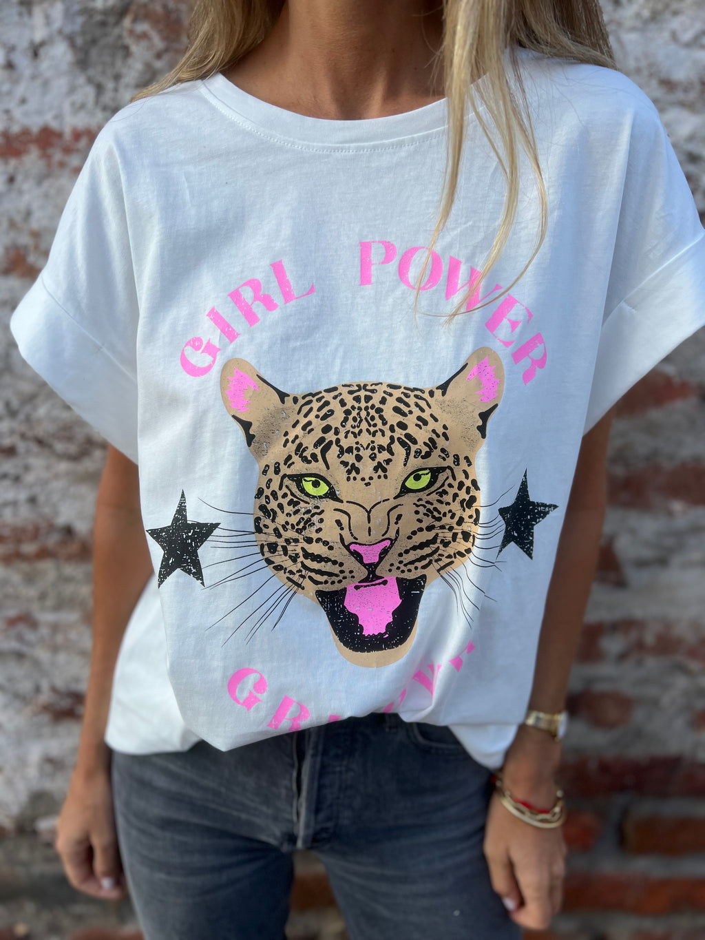 Polera tigre blanca
