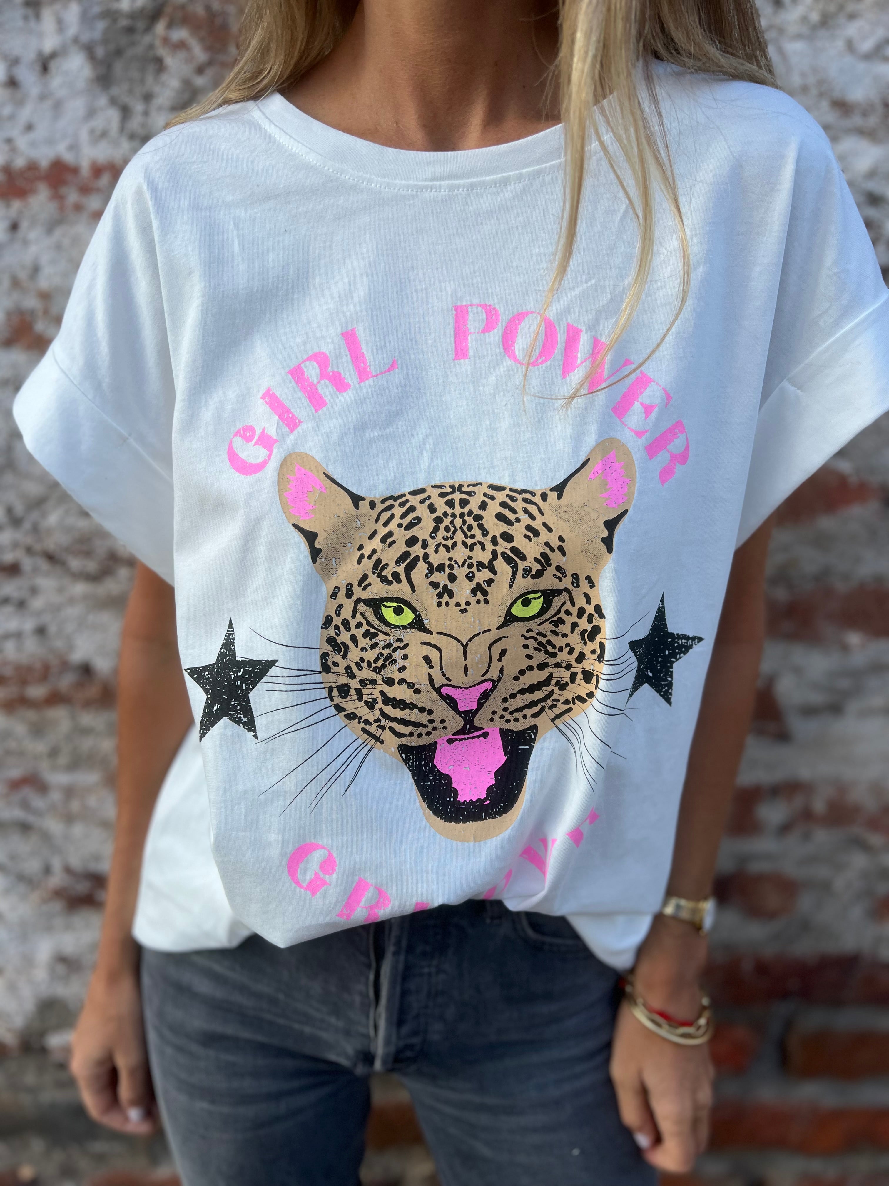 Polera tigre blanca