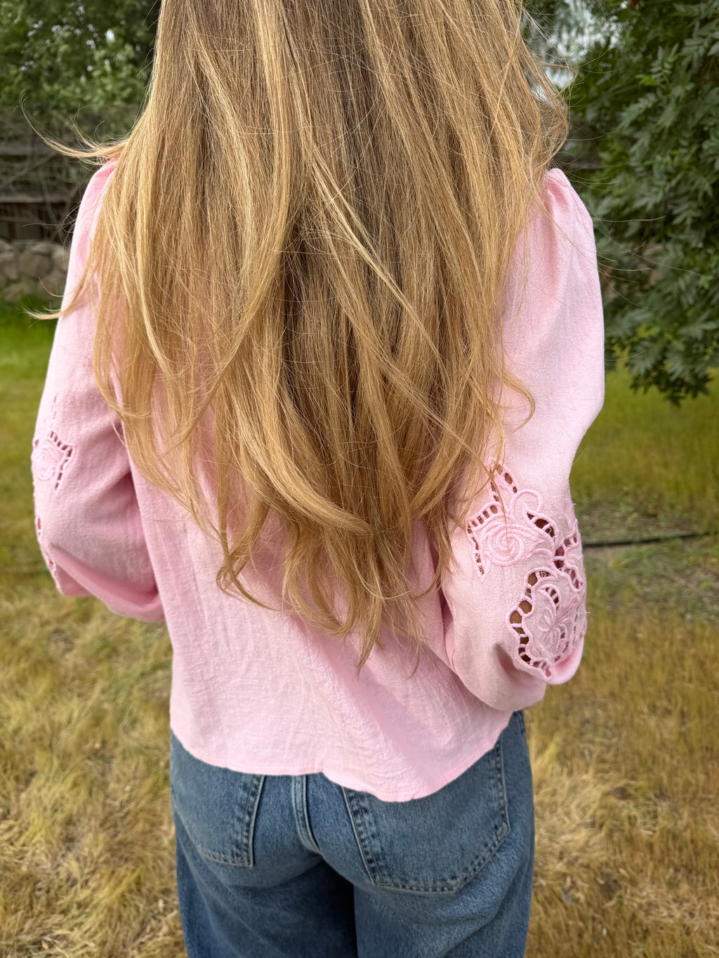 Blusa crespusculo rosada