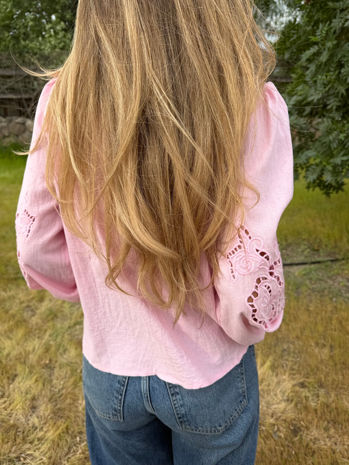 Blusa crespusculo rosada
