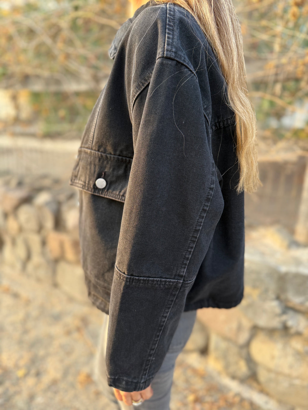 Chaqueta bluejean rain negra