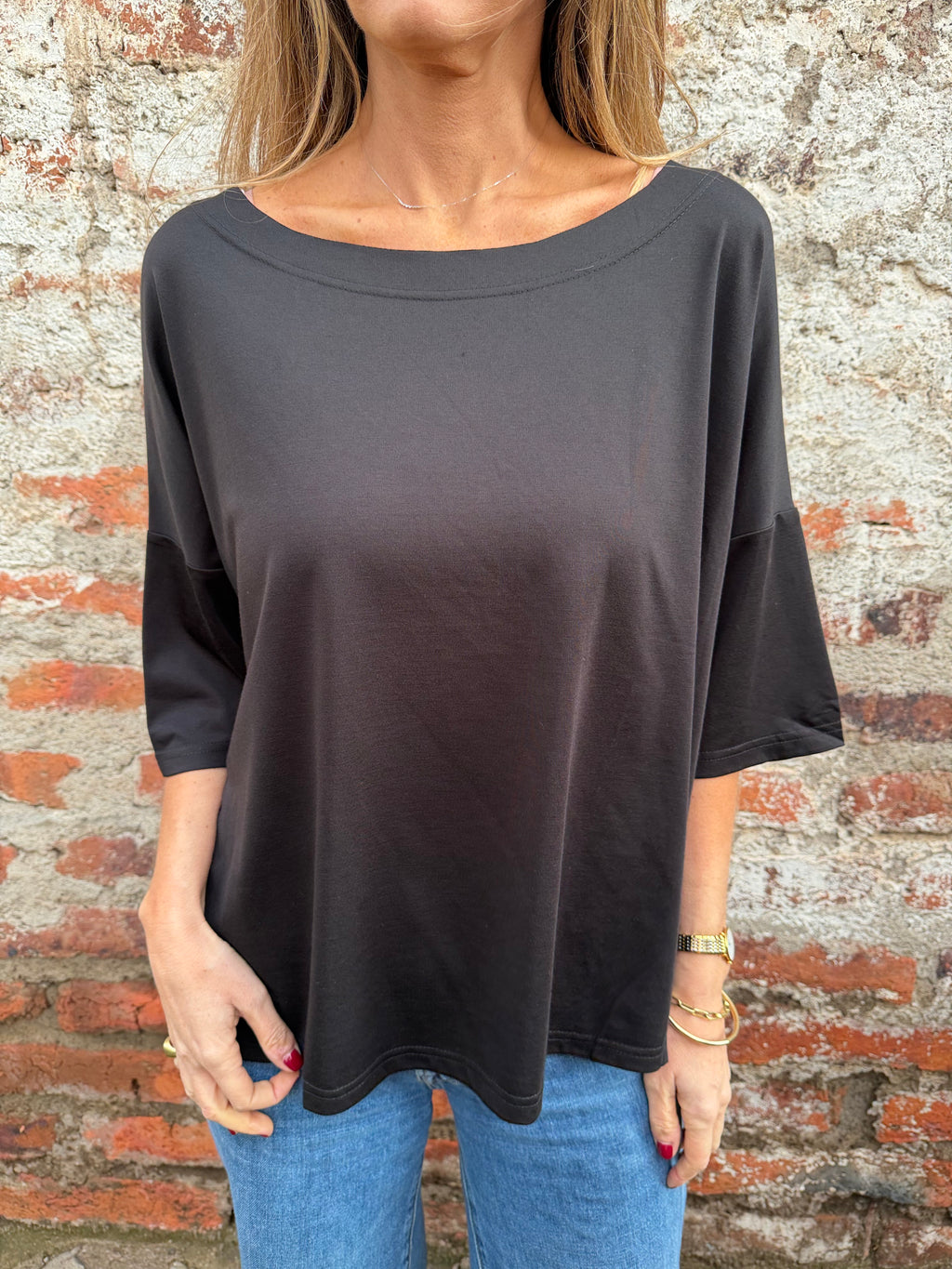 Maxxi polera modal negro