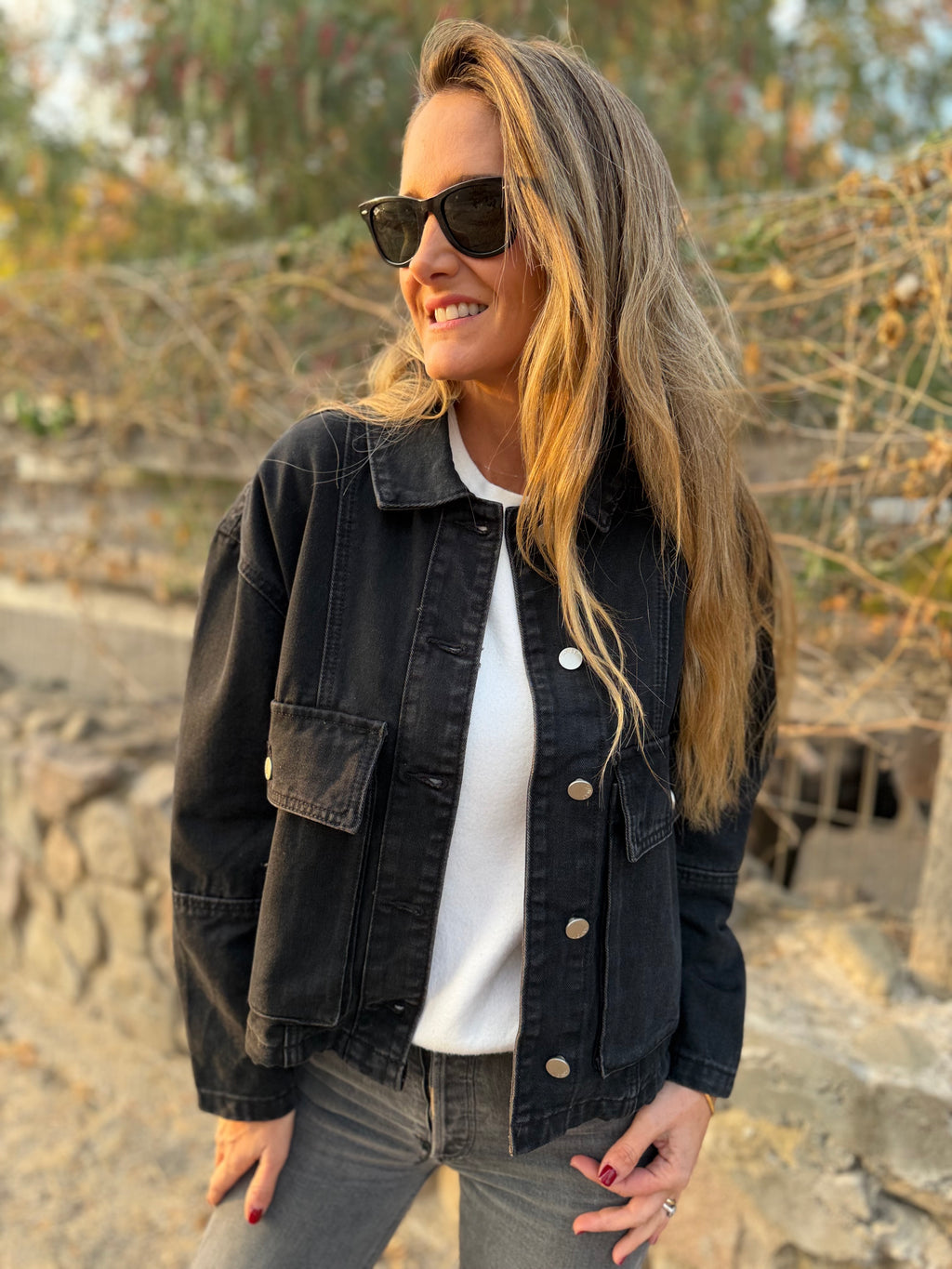 Chaqueta bluejean rain negra