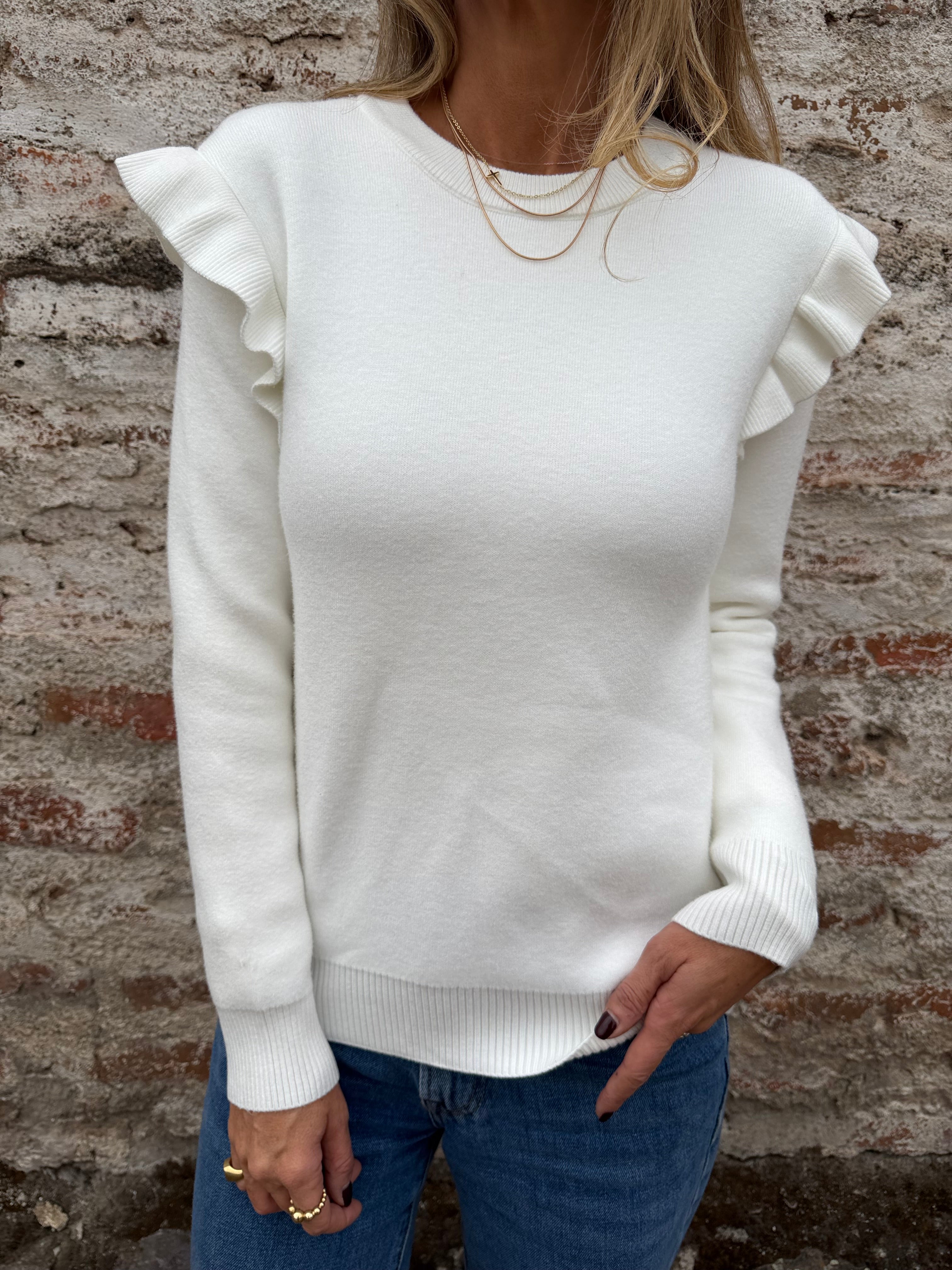 Chaleco básico forrado vuelitos blanco