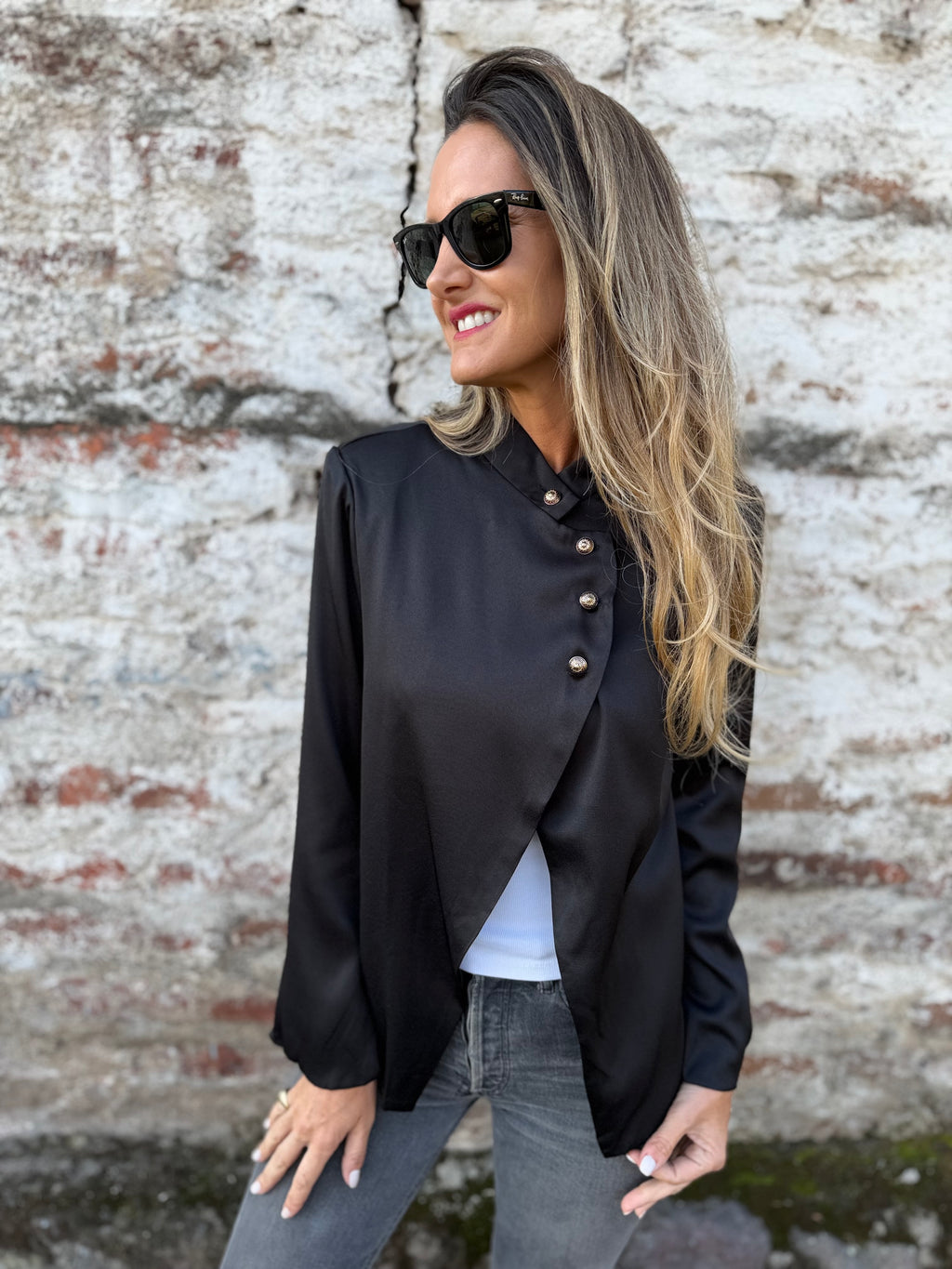 Chaqueta new funnel formal negra