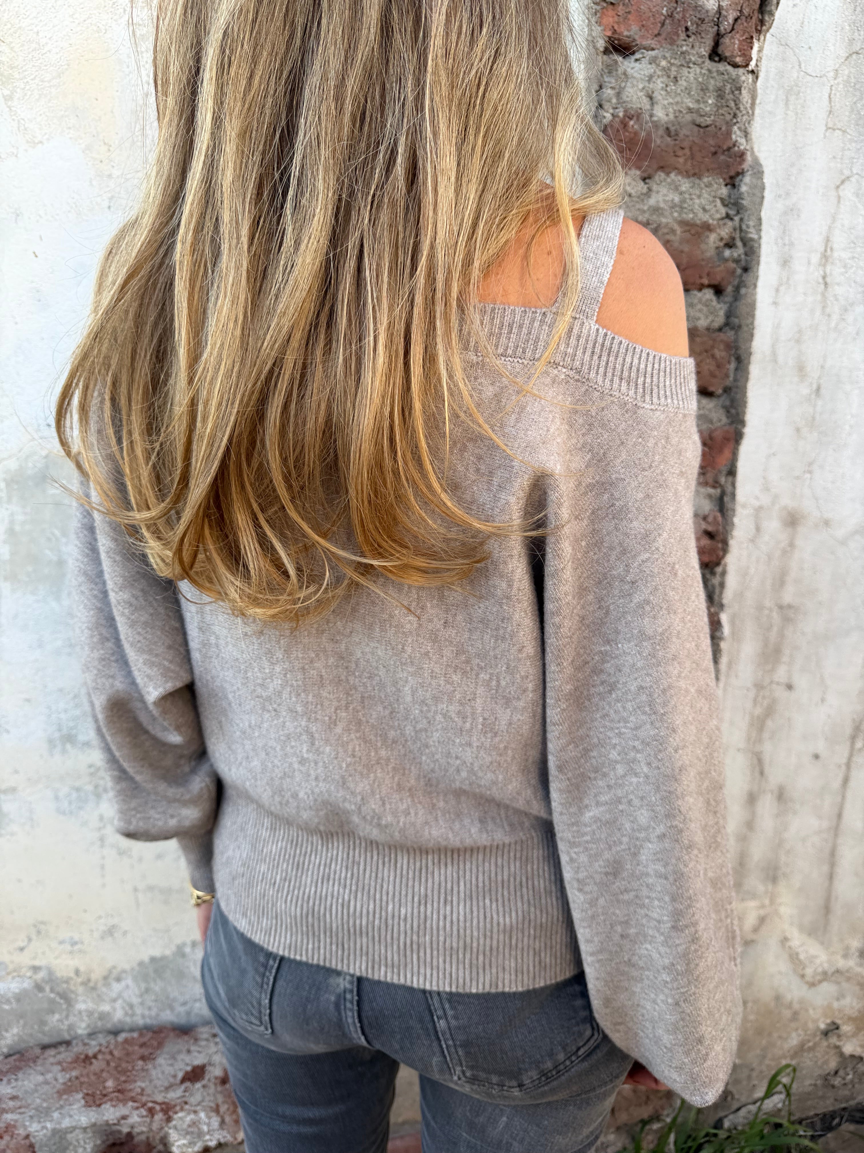 Chaleco manga globo coqueto beige