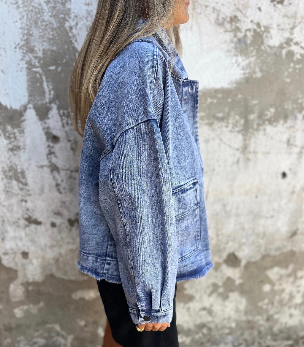 Chaqueta bluejean rain azul