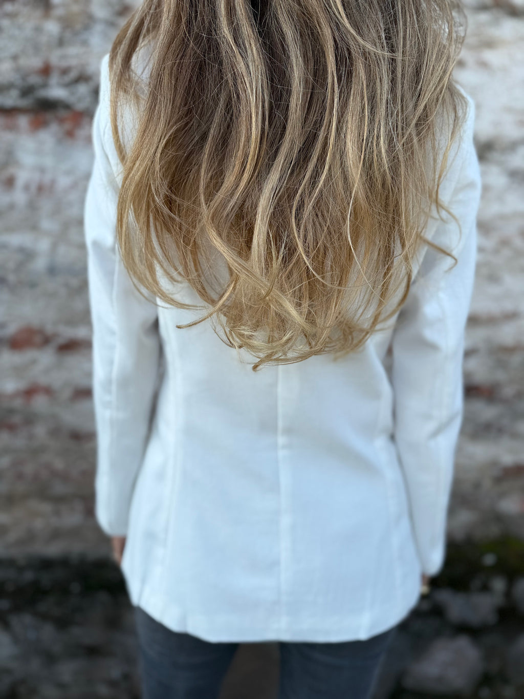 Blazer linoto amarra blanco