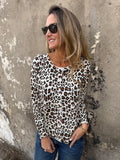 Chalequito print beige claro