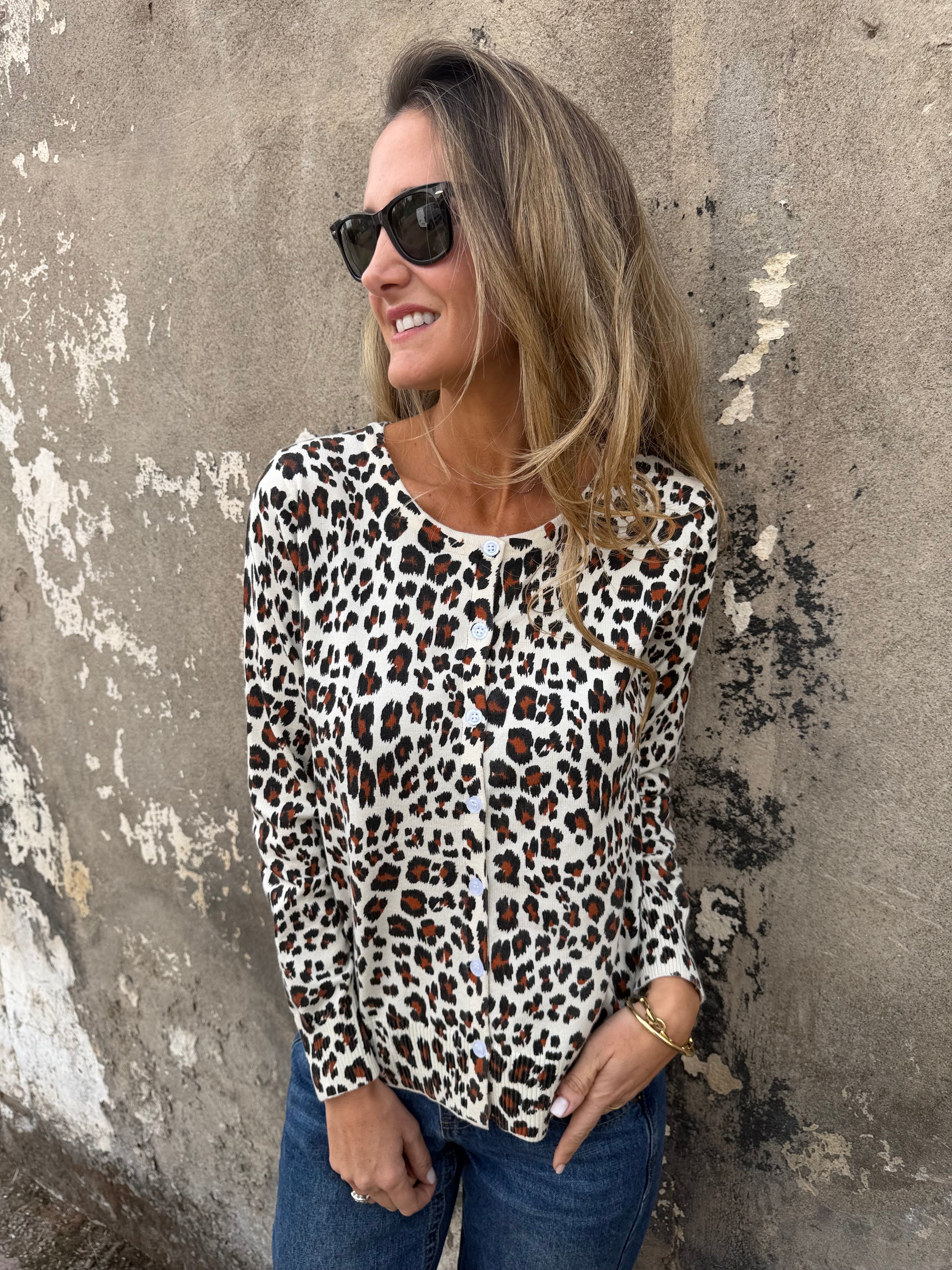 Chalequito print beige claro