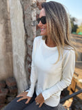 Chaleco básico tachas mangas blanco