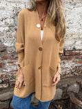 Chalecón mega botones camel