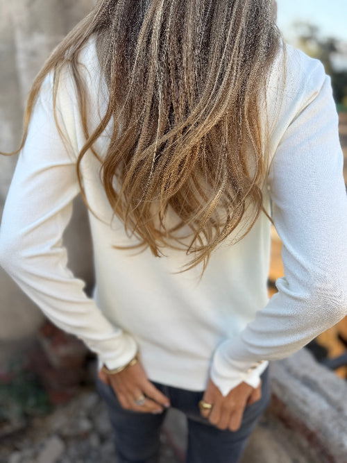 Chaleco básico tachas mangas blanco