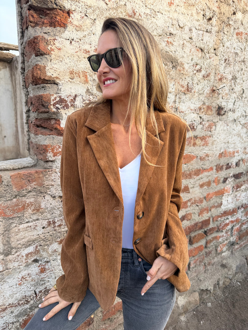 Blazer textura camel