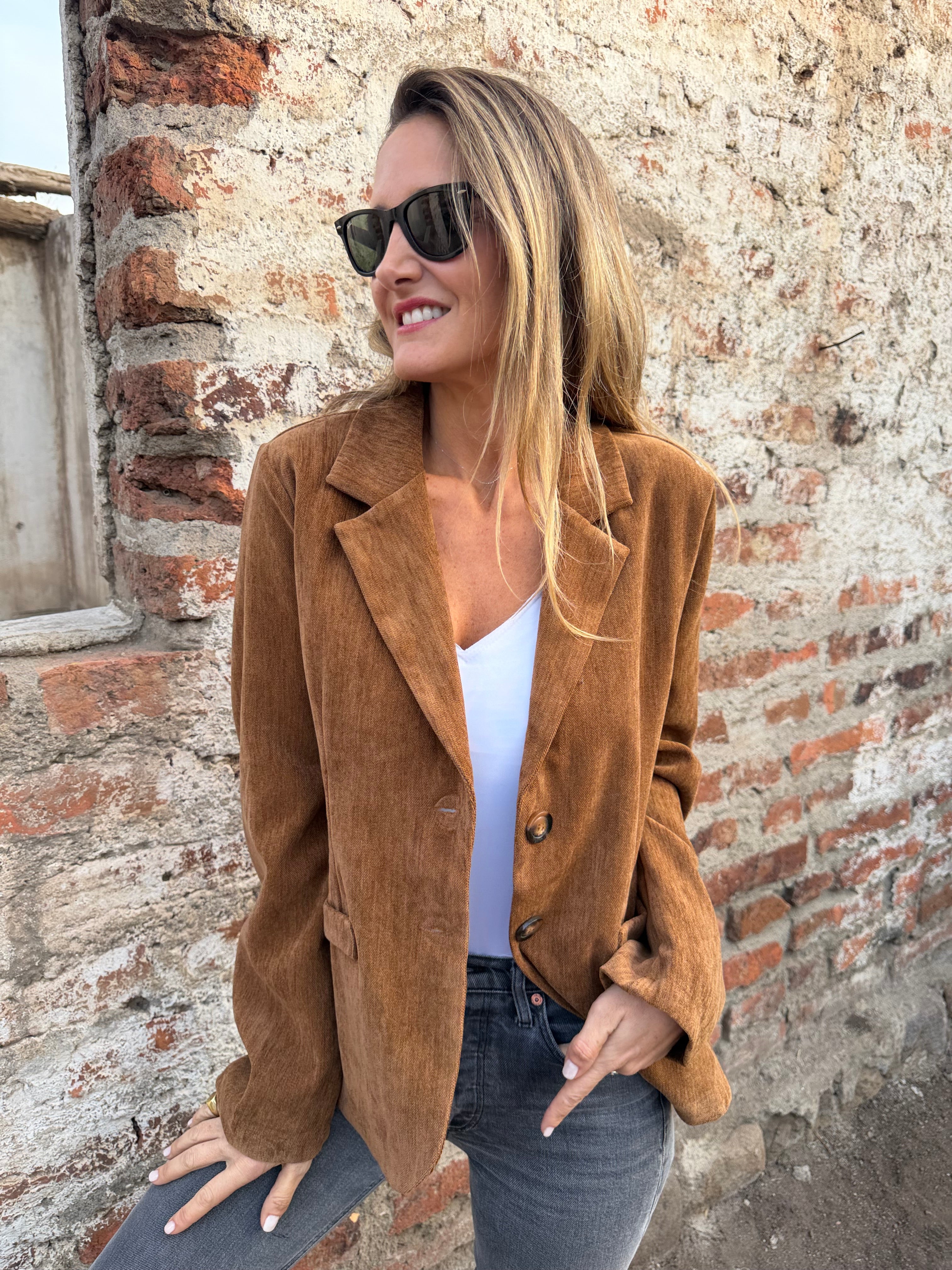 Blazer textura camel