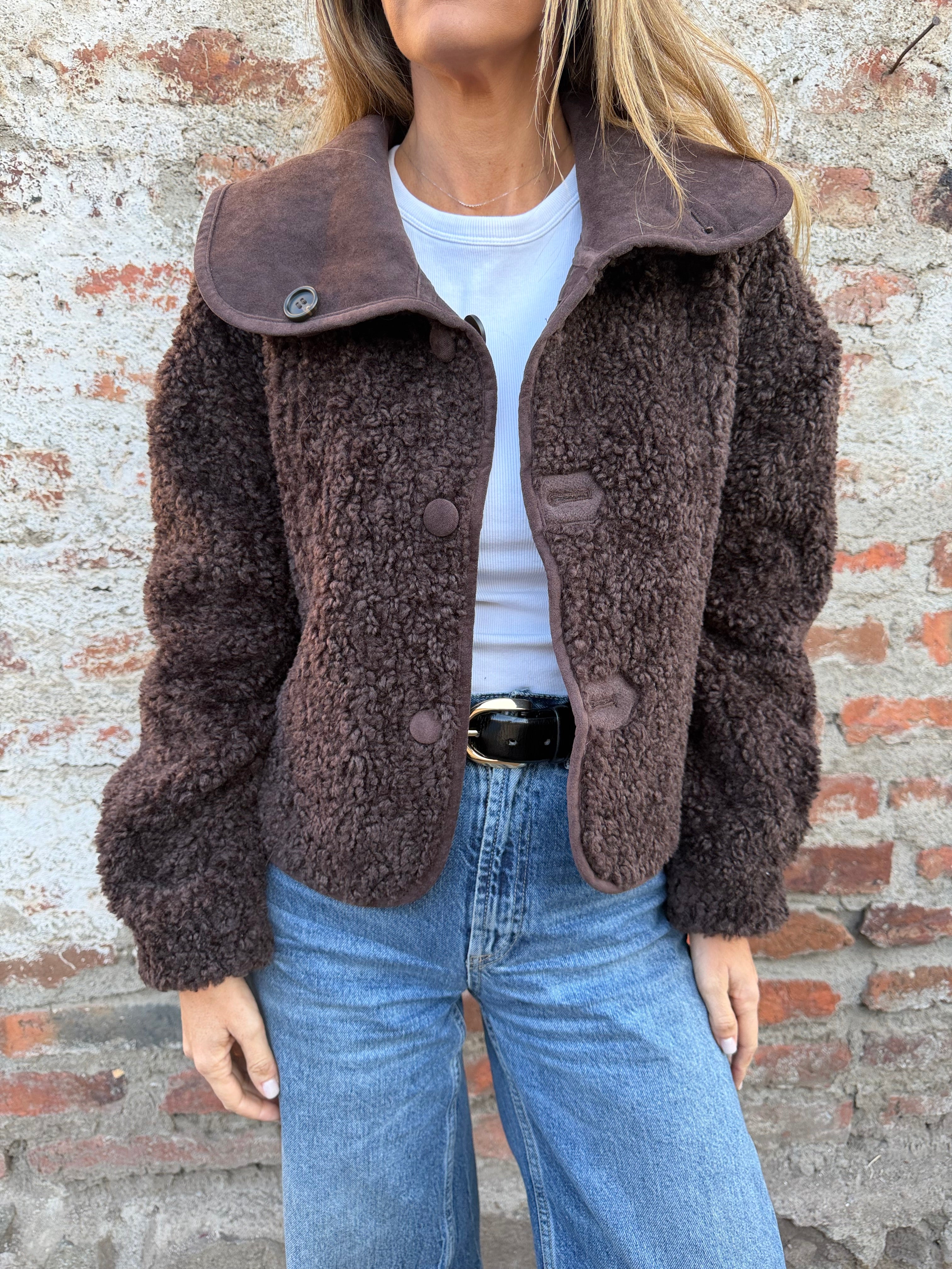New chaqueta reversible chiporro chocolate