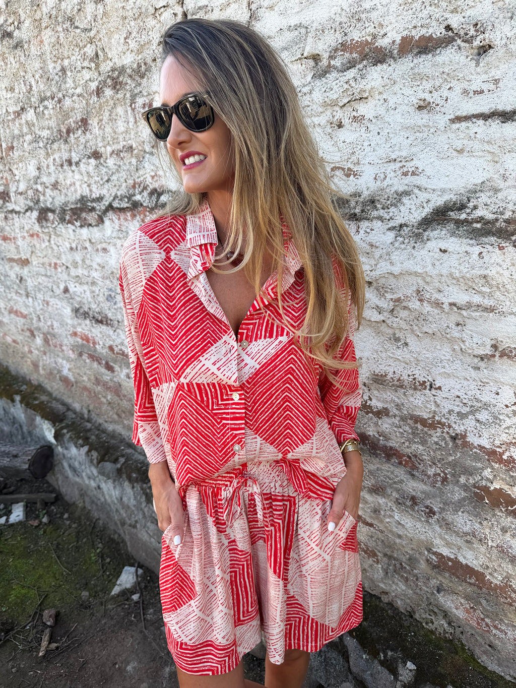 Set capri rojo