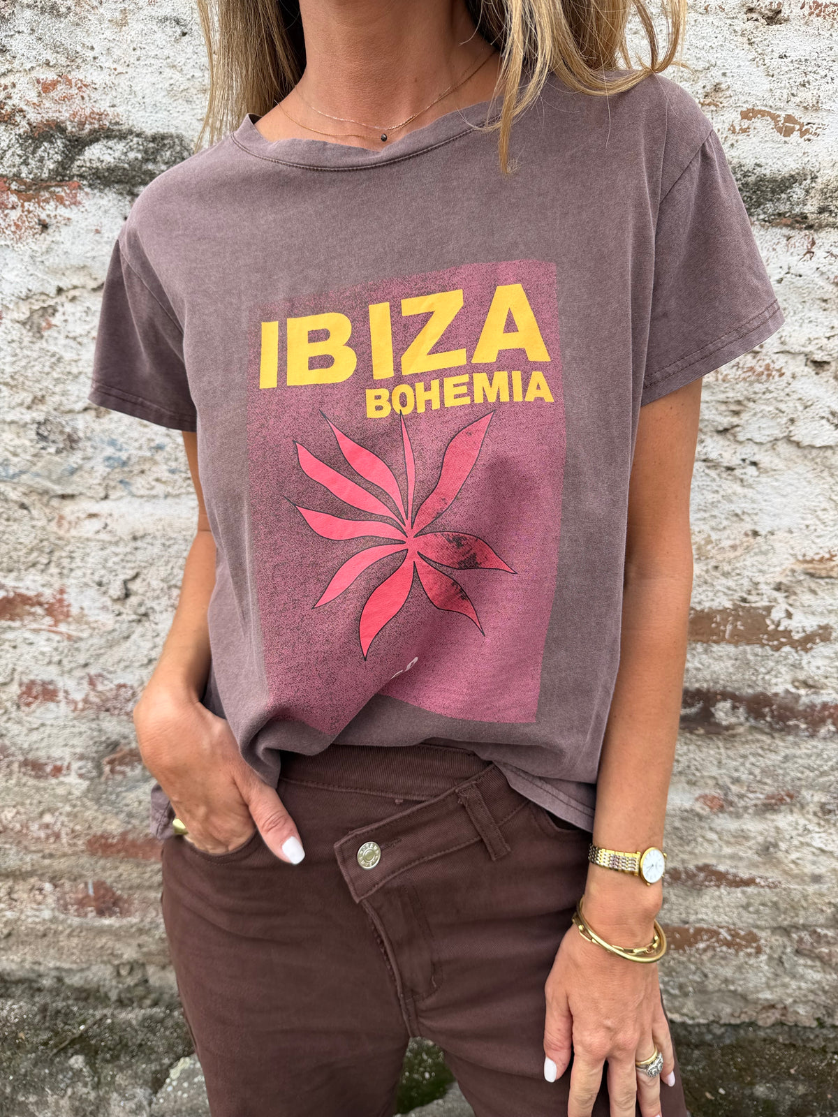 Polera ibiza café