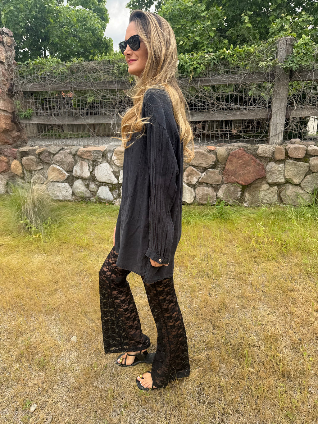 Pantalón encaje negro