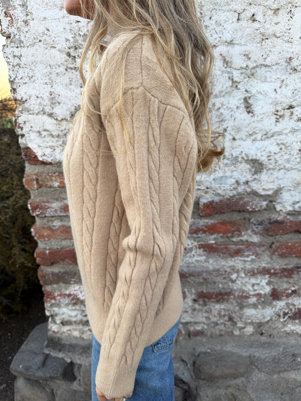 Chaleco medio cierre beige