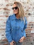 Maxxi bomber acolchada bluejean celeste claro