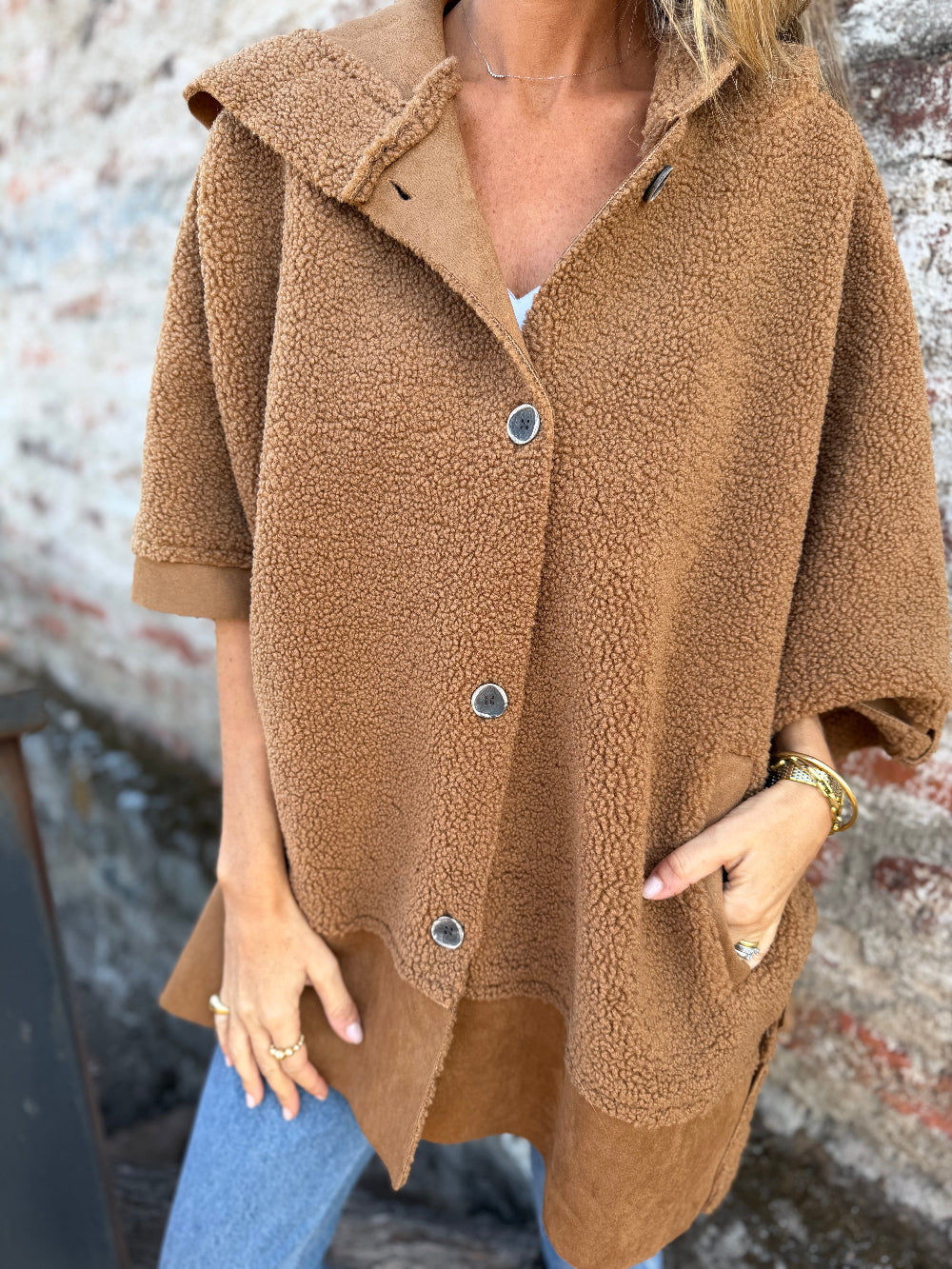 Poncho patagón camel