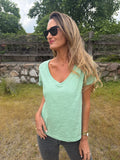 Polera hiper básica algodón menta