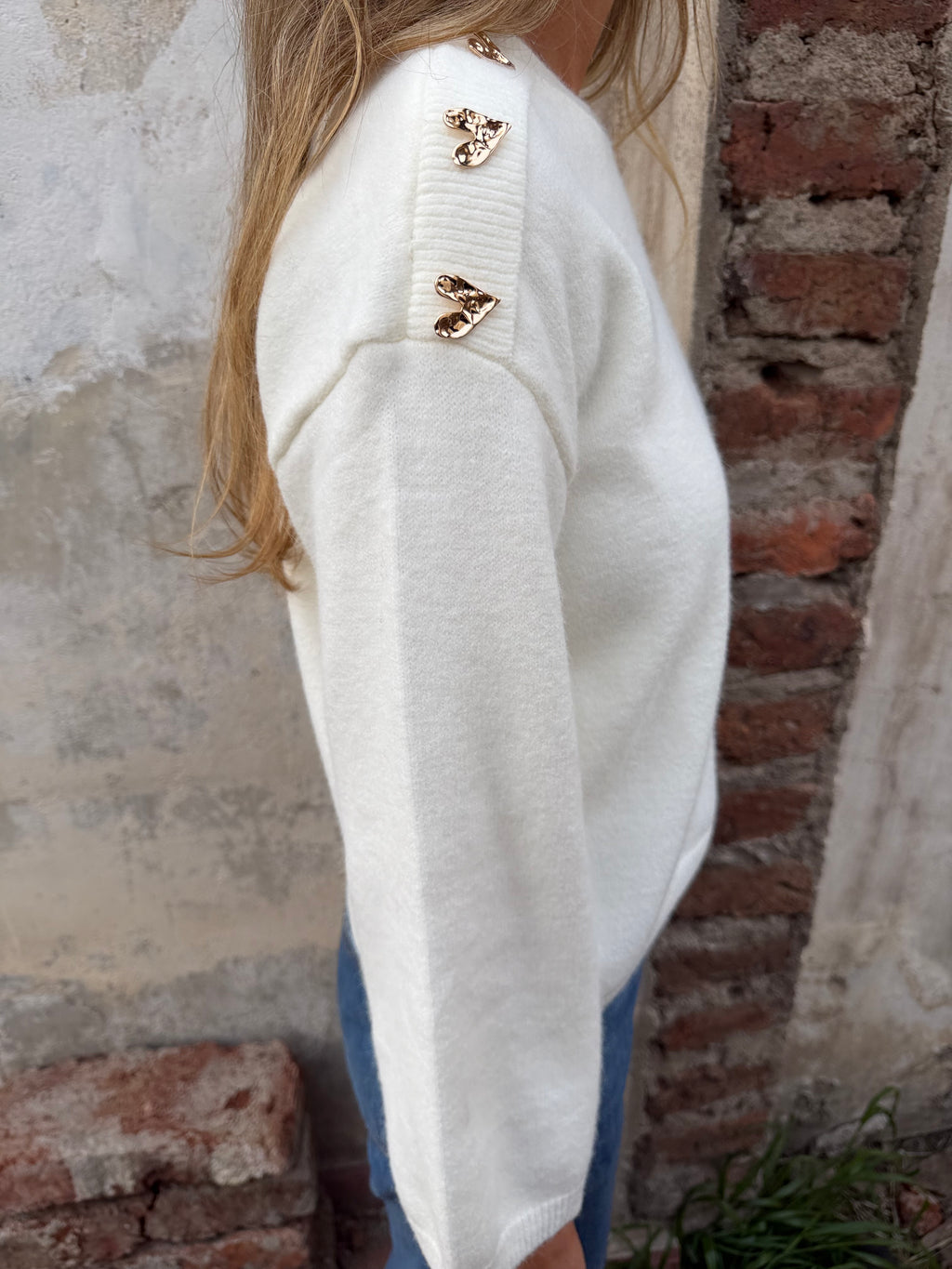 Chaleco hombro corazón blanco