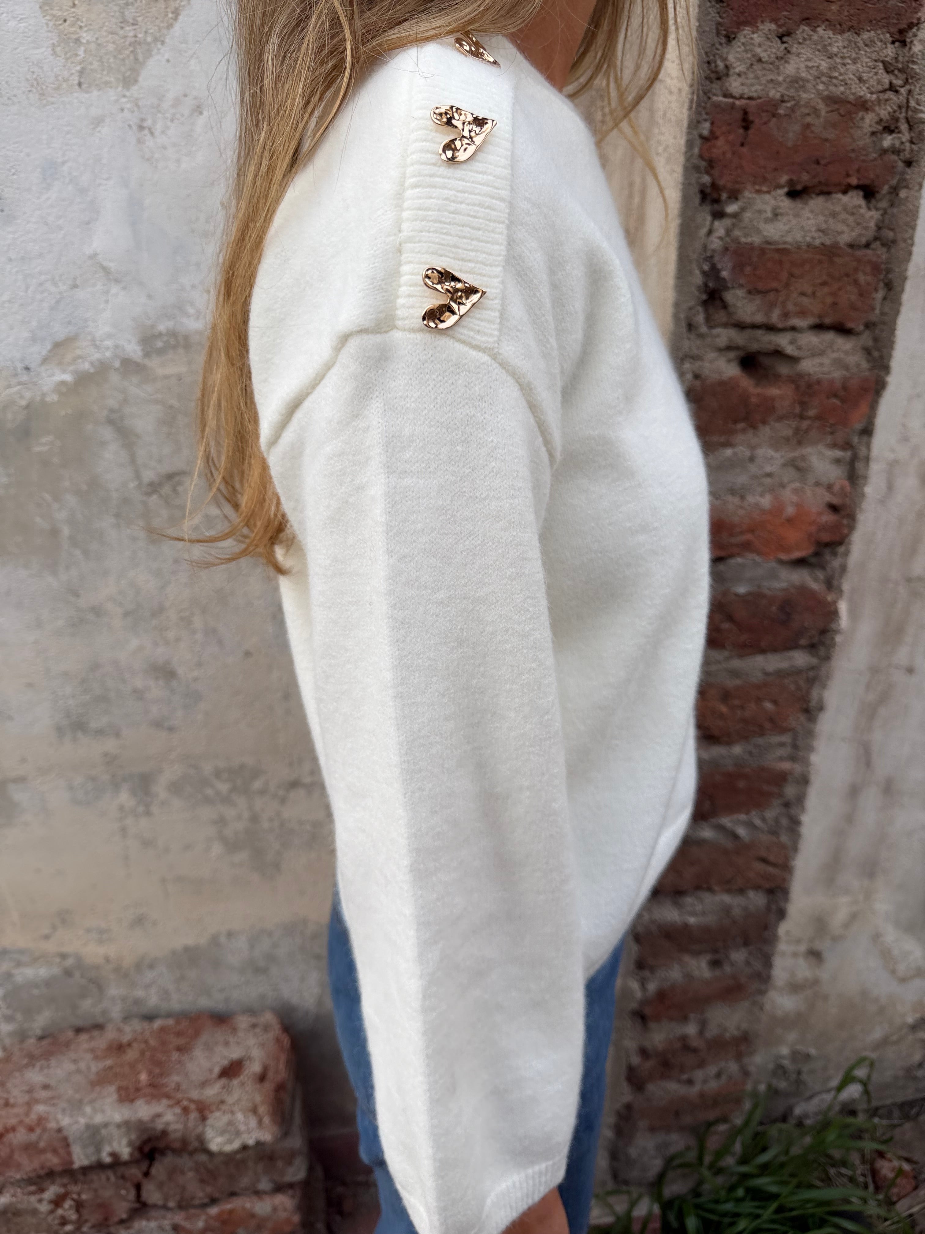 Chaleco hombro corazón blanco