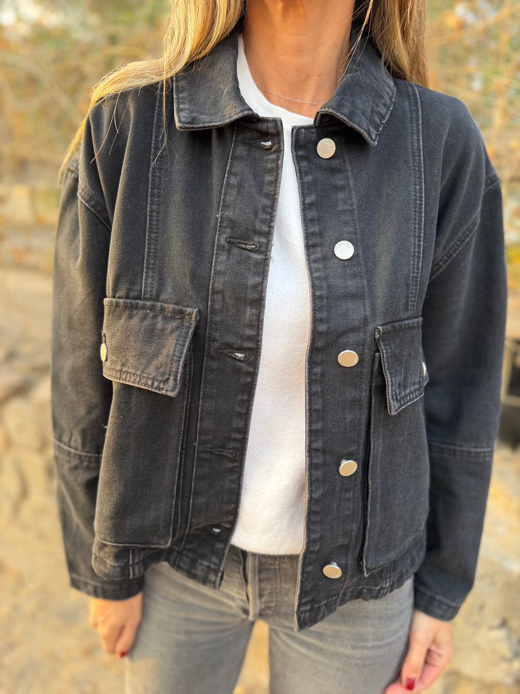 Chaqueta bluejean rain negra