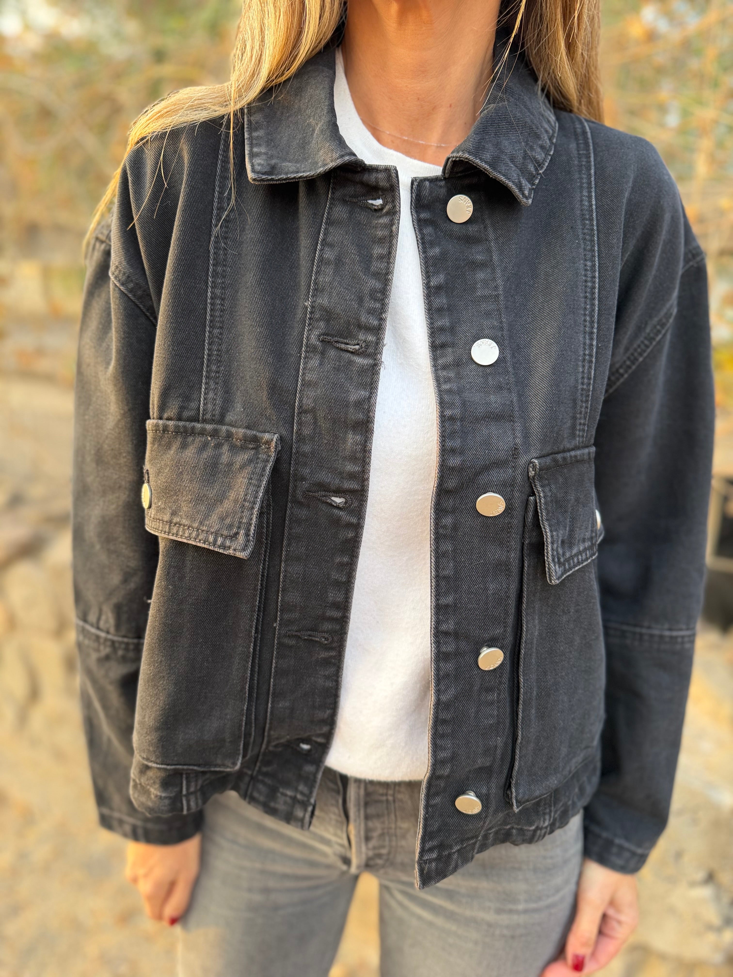 Chaqueta bluejean rain negra
