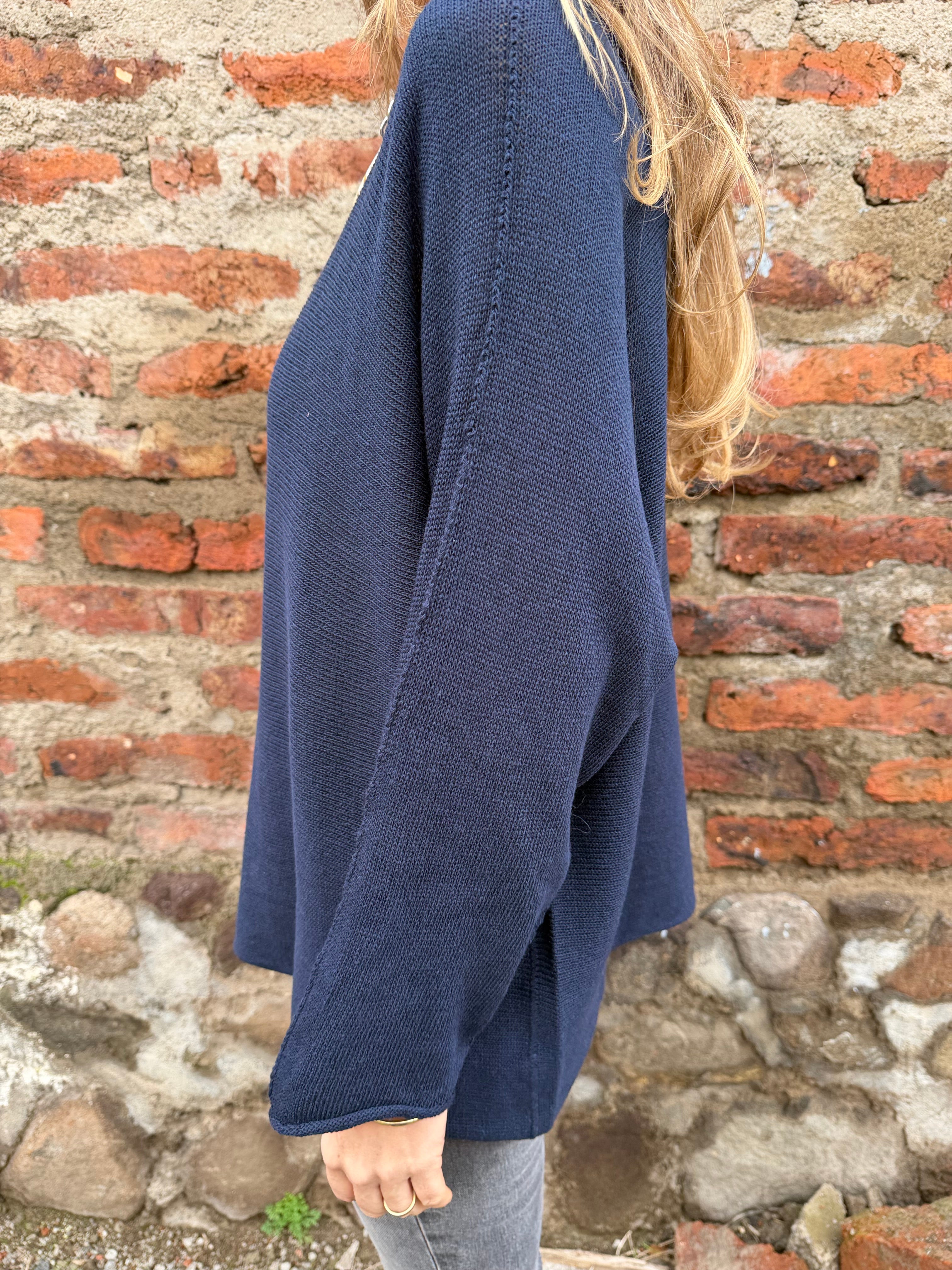 Chaleco hilado azul marino