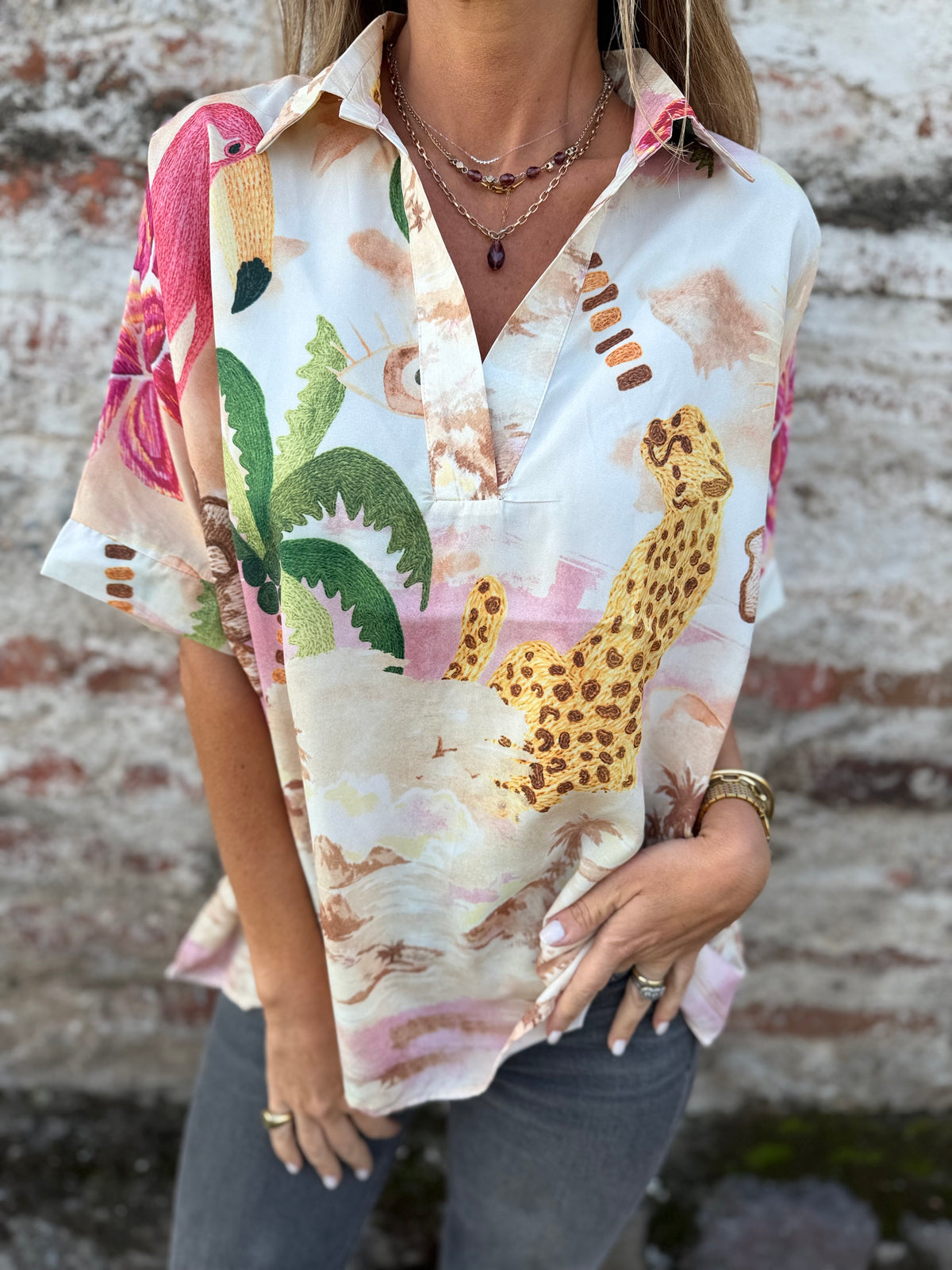 Blusa seda selva