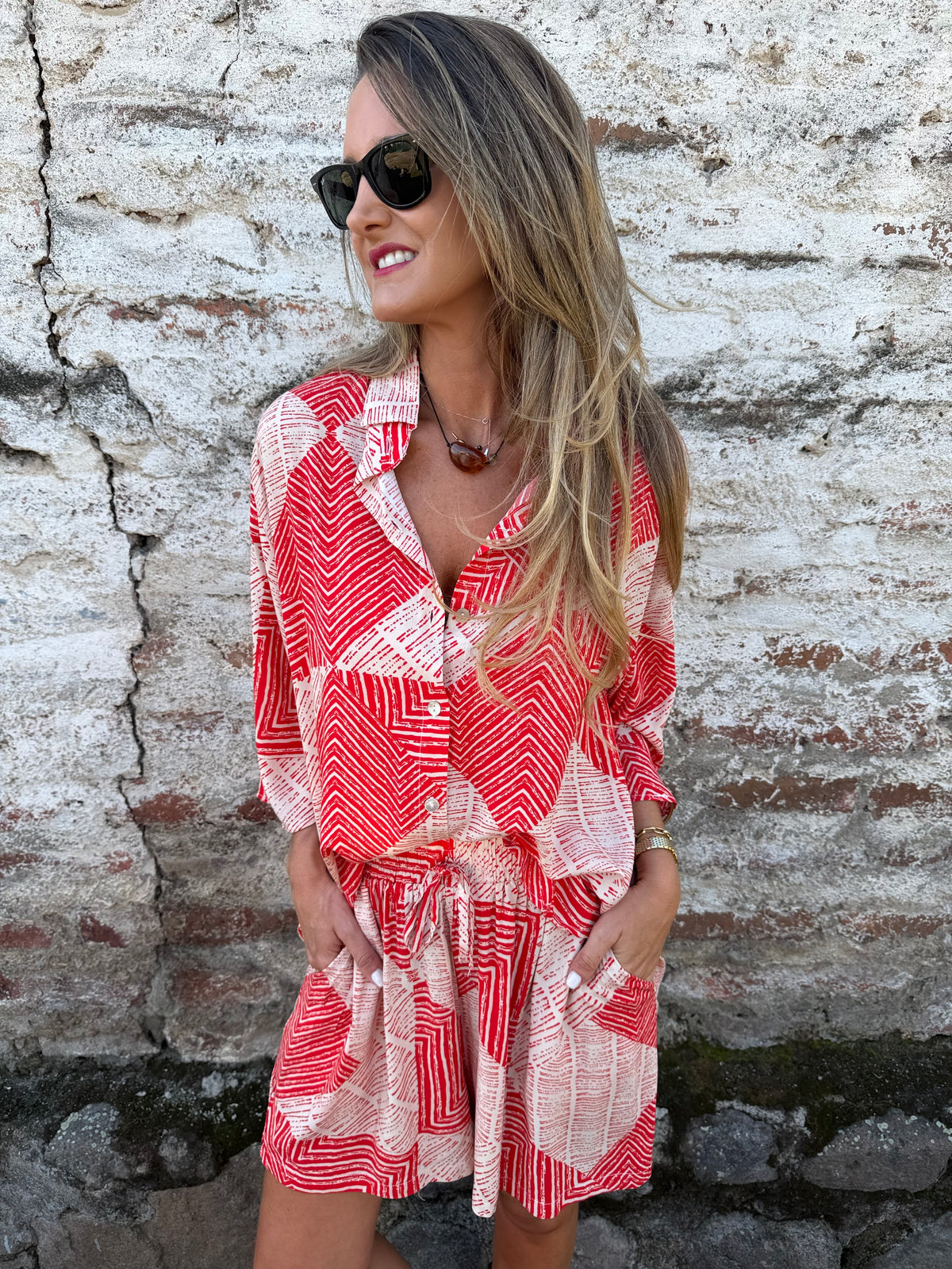Set capri rojo