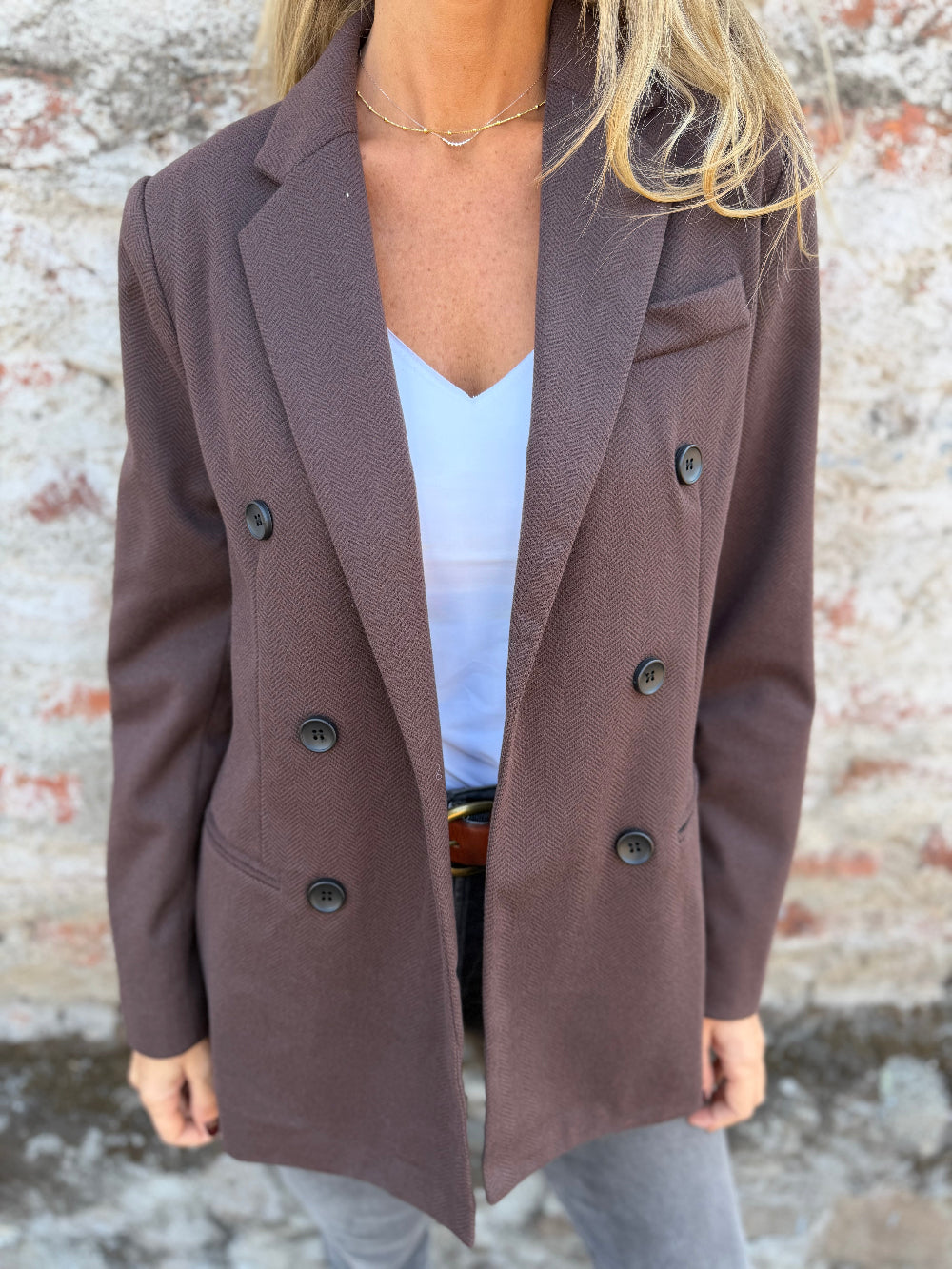 Blazer lana saville café