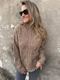 Chaleco trenzado cristales camel