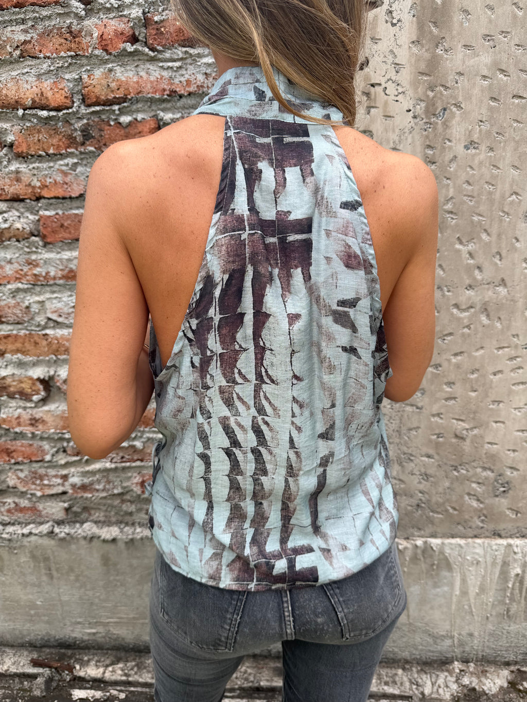 Polera tie dye turqueza