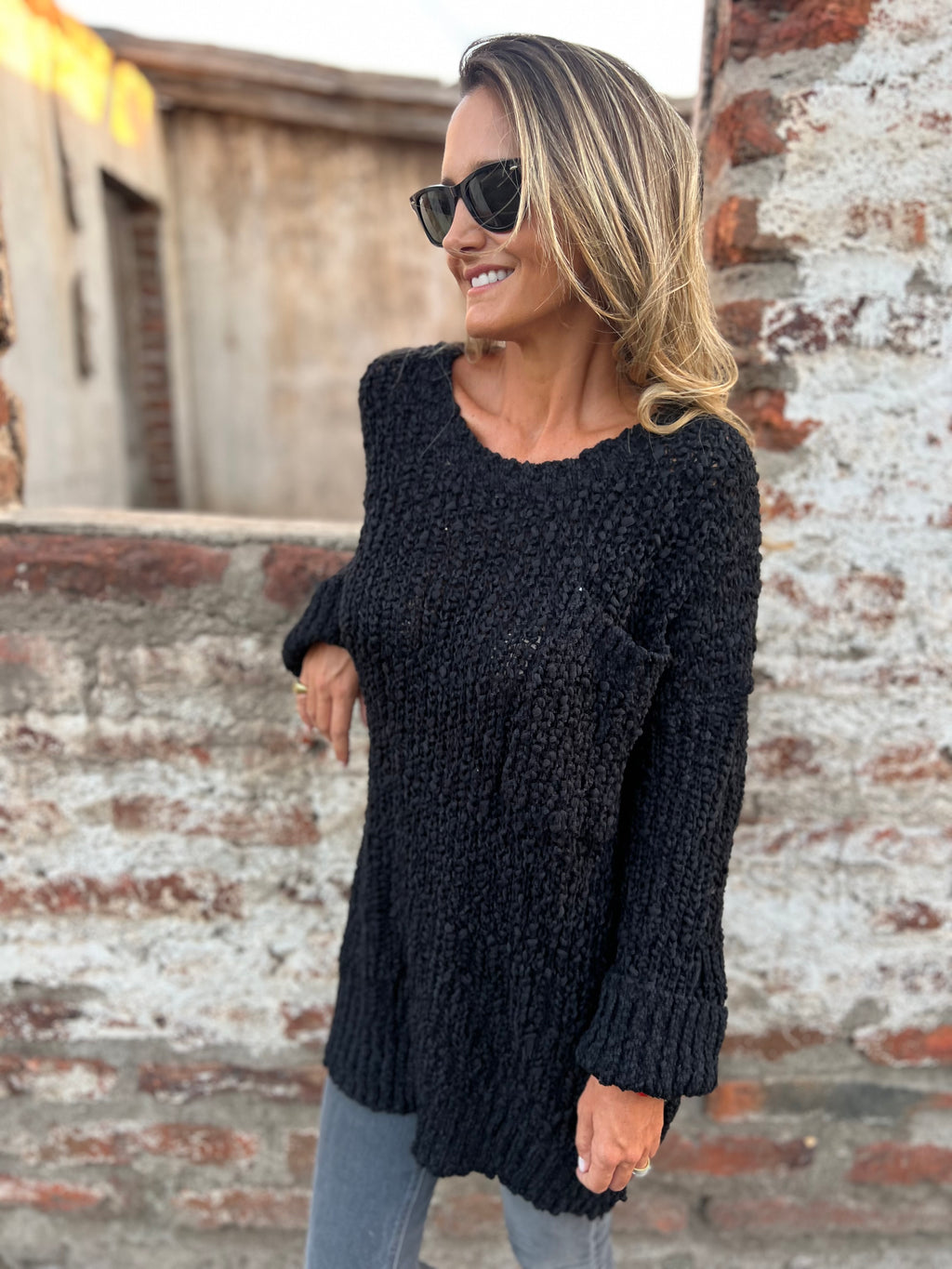 Maxxi chaleco pocket chenille negro