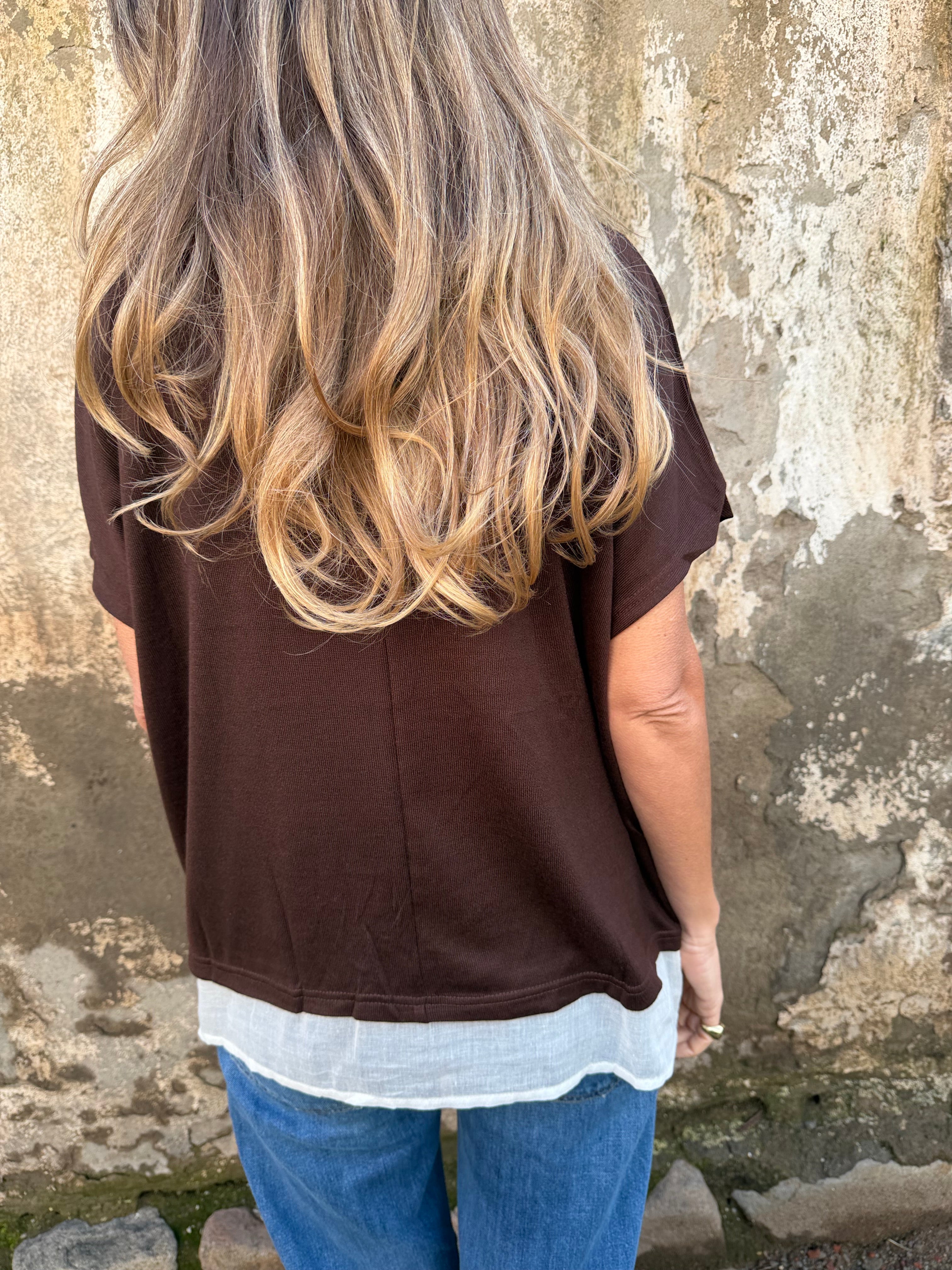 Blusa/ polera café