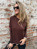 Polera lanilla doblez café