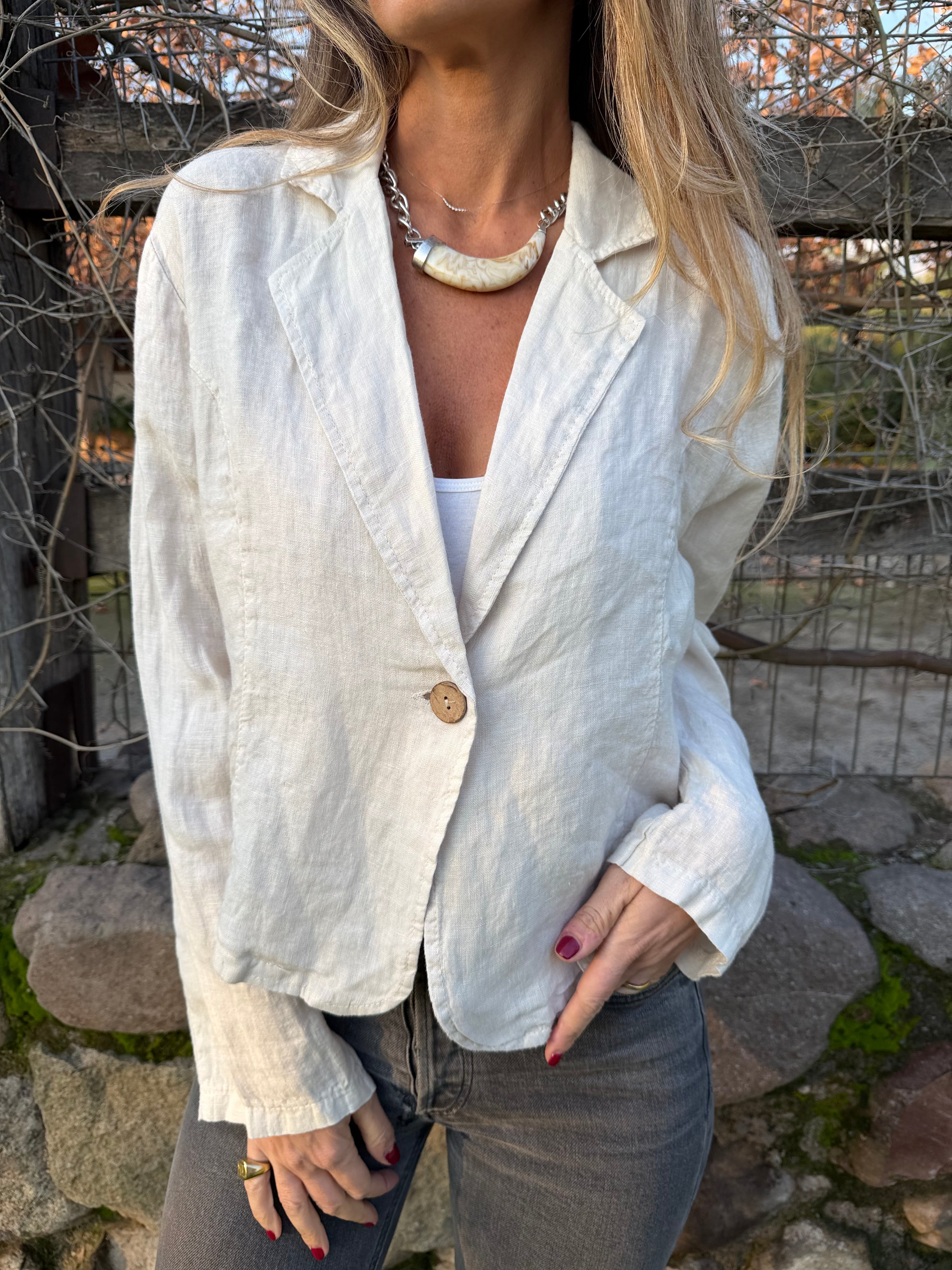 Blazer 100% lino crudo