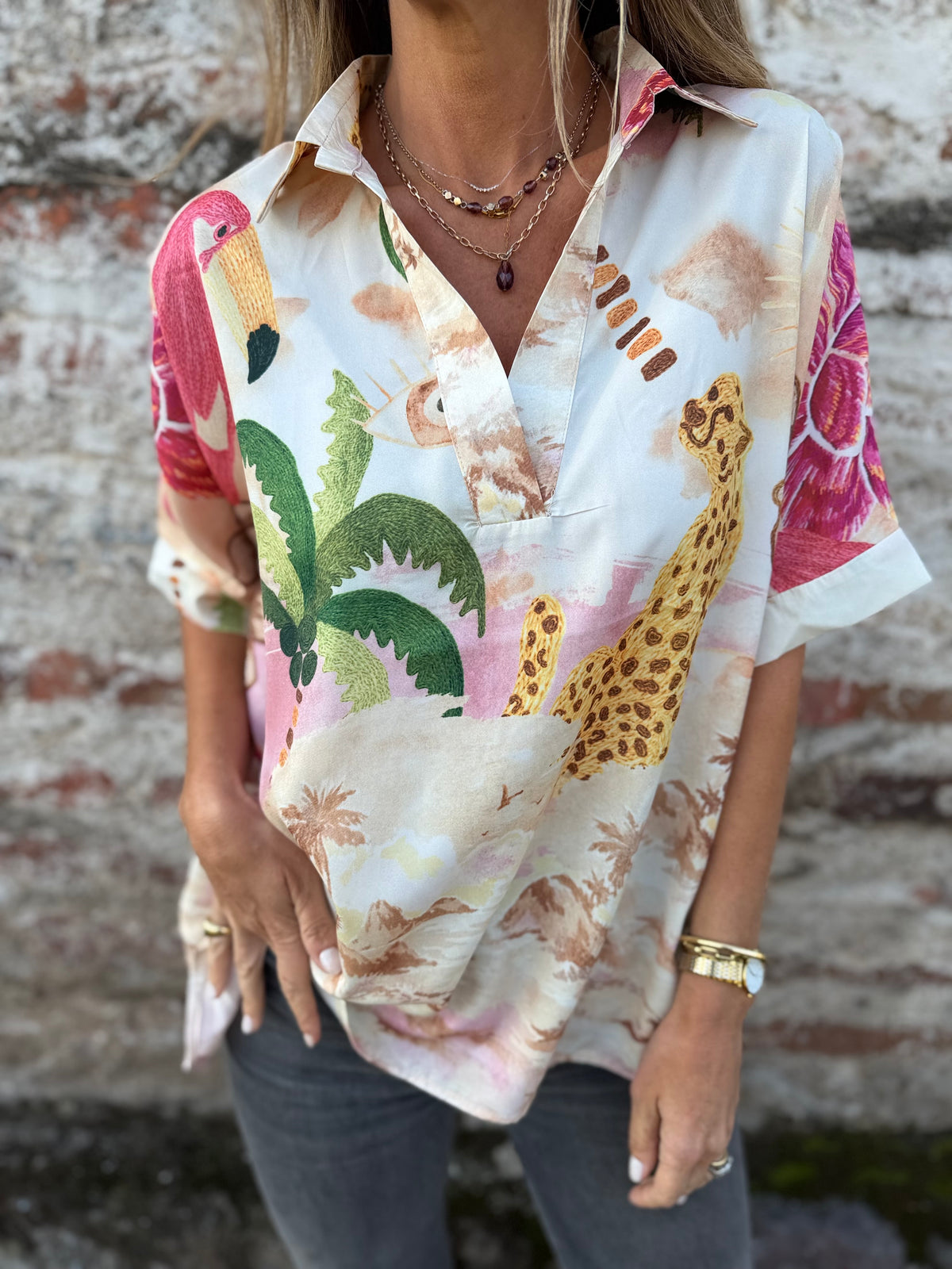 Blusa seda selva