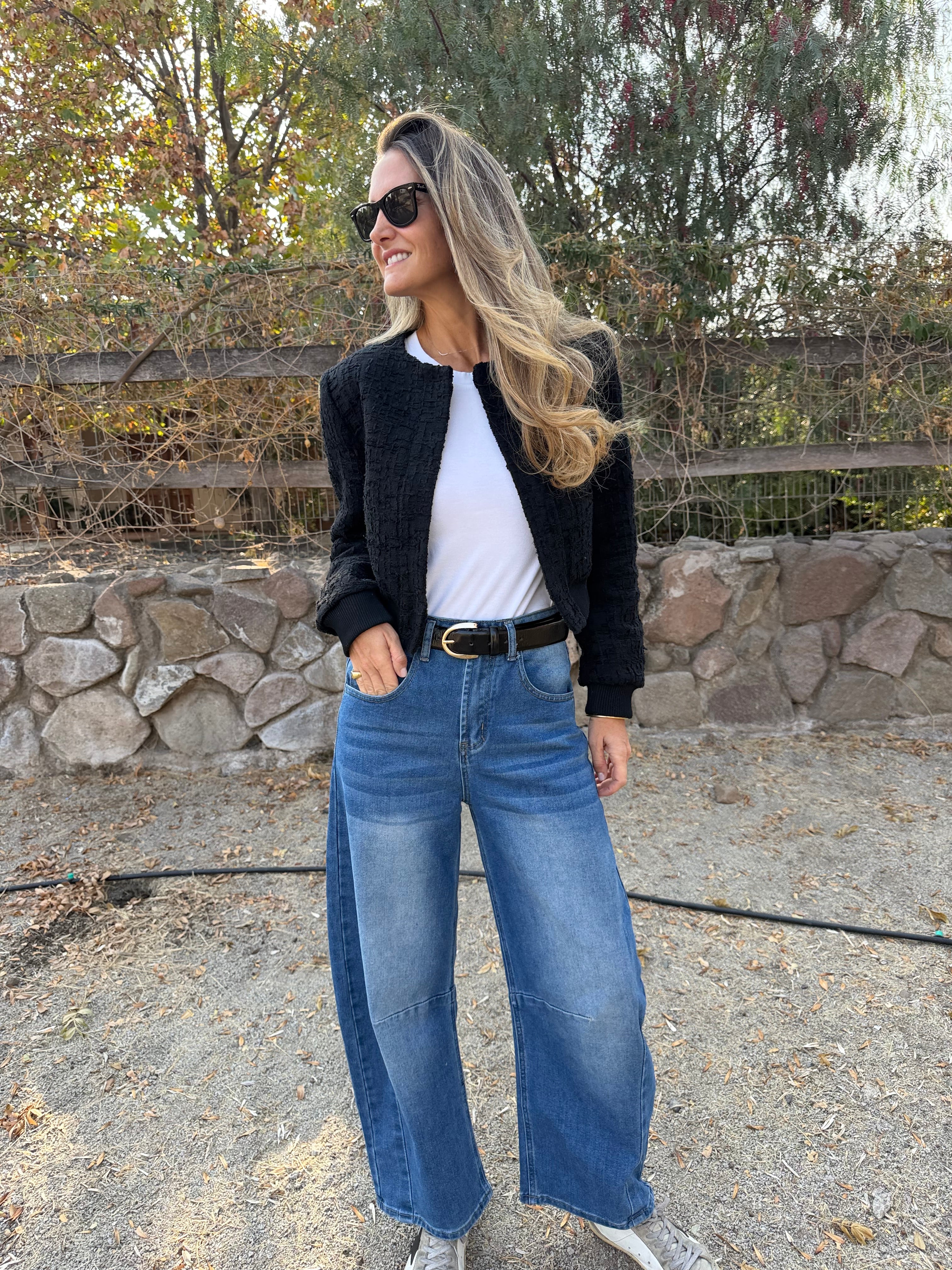 Bluejean tipo barrel zara celeste