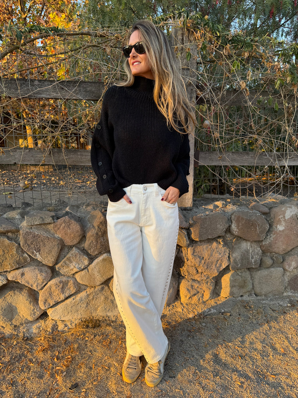 Bluejean baloon tachas blanco