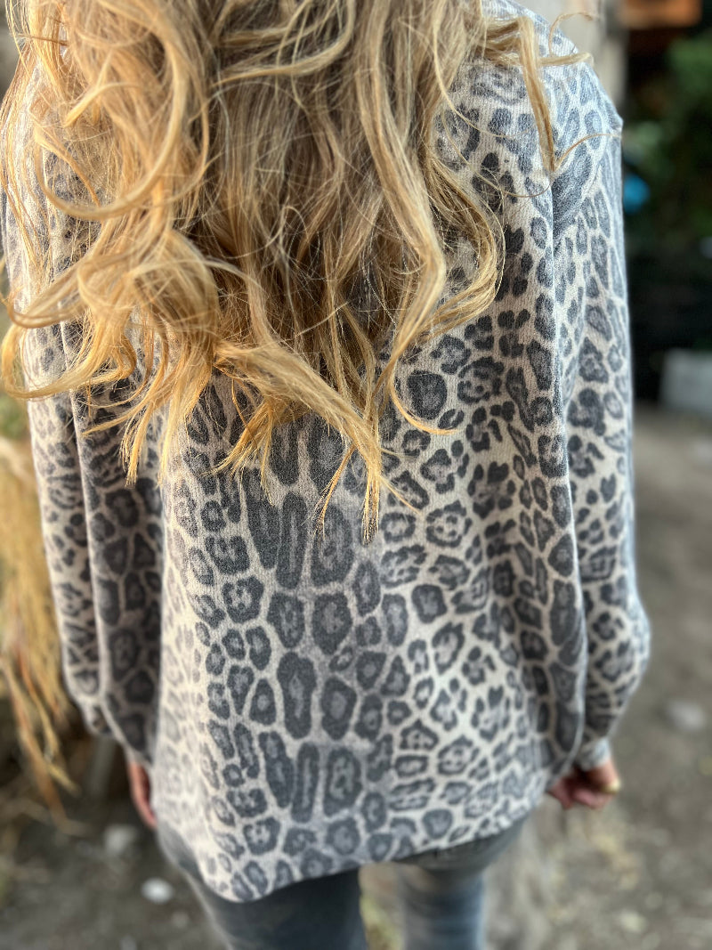 Chaleco chita print gris