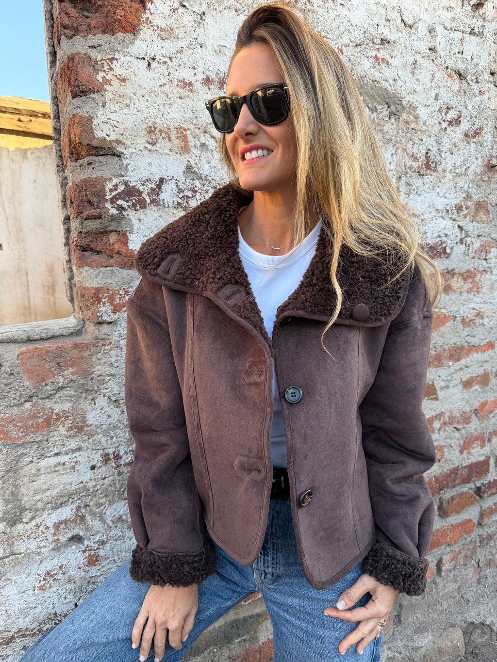New chaqueta reversible chiporro chocolate