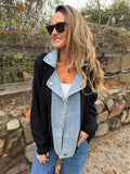 Chaleco tipo biker bluejean negro
