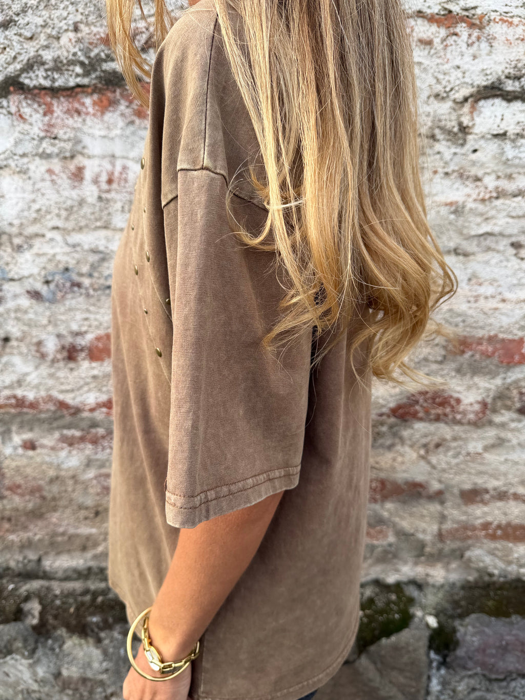 Maxxi polera tachas camel