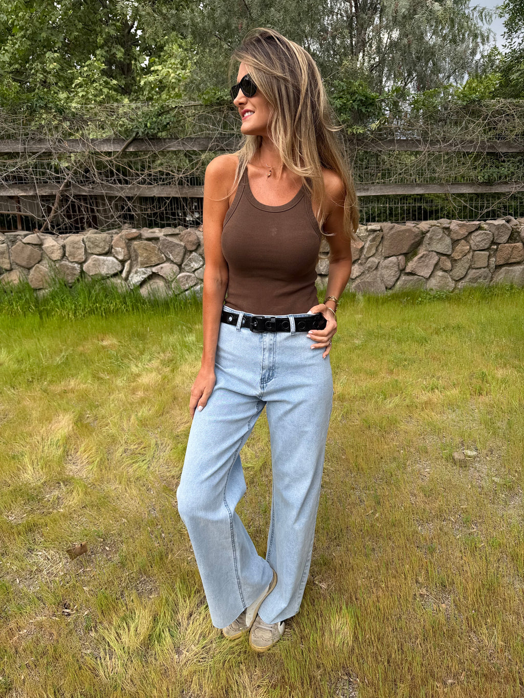 Pantalón recto perfecto celeste