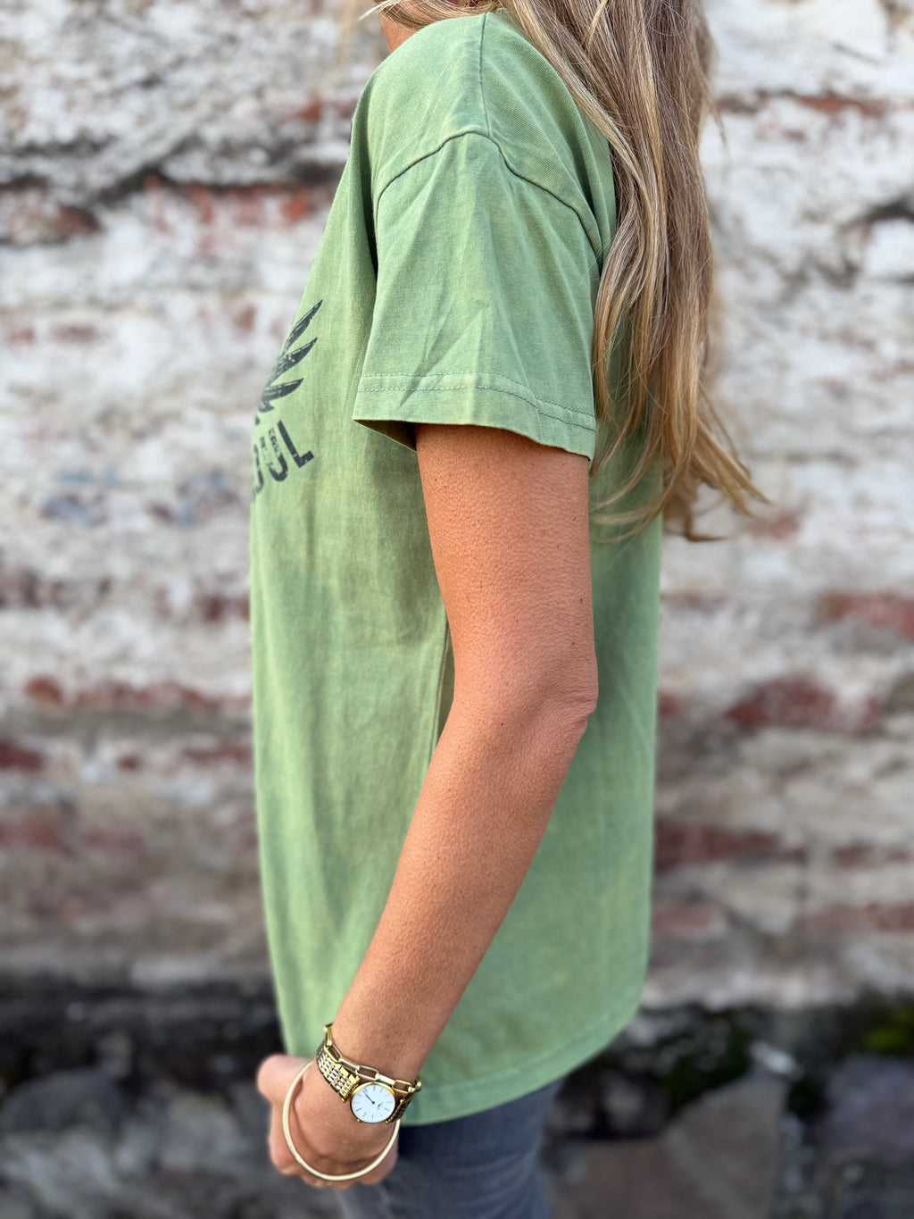 Polera rock verde